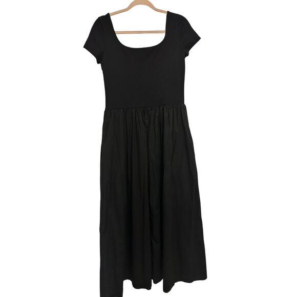 MARCELLA NYC Innogen Jersey A-Line Pocket Fit Flare Maxi Dress Black Size Large - Picture 10 of 13